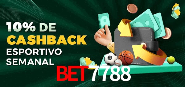 10% de bônus de cashback na bet7788